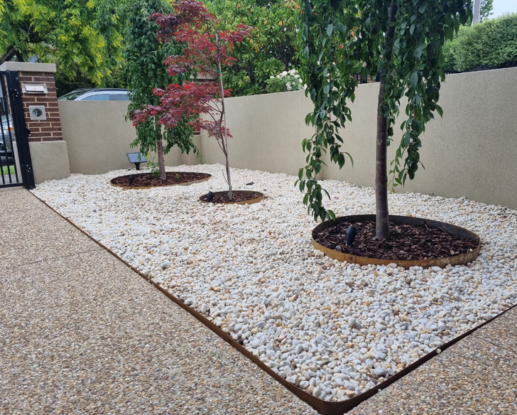 Straight lines and curves in garden Carnegie